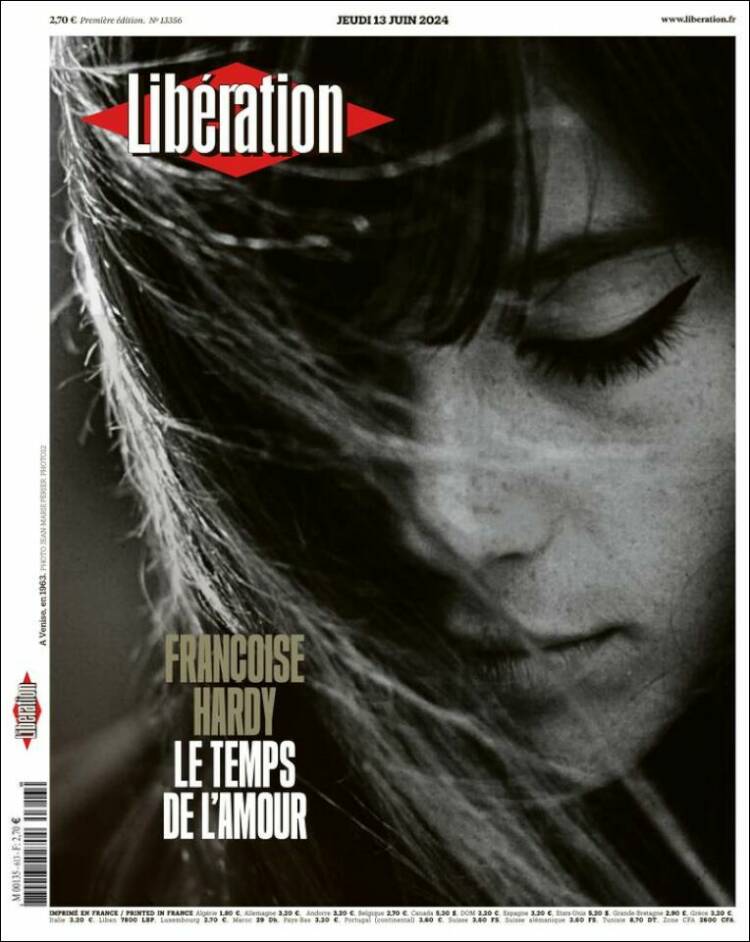 Portada de Libération (Francia)