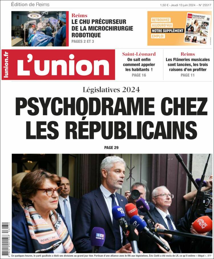 Portada de L'Union (Francia)
