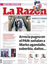 Portada de La Razón (M&eacute;xico)