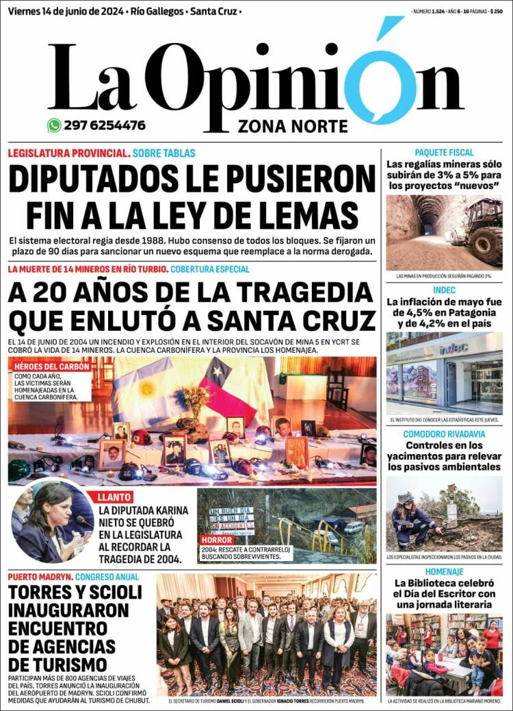 Portada de La Opinión Zona Norte (Argentina)