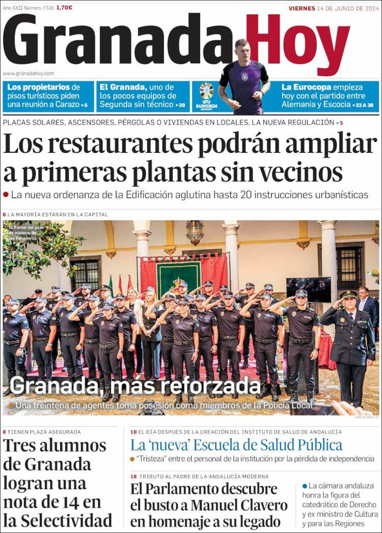 Portada de Granada Hoy (España)