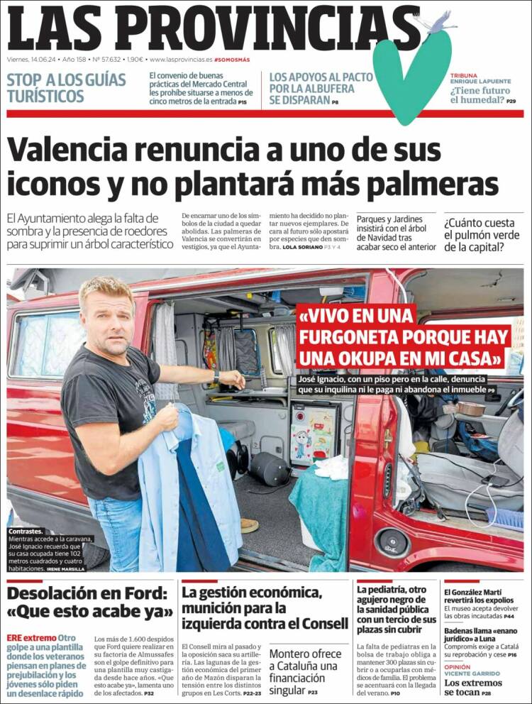 Portada de Las Provincias (España)