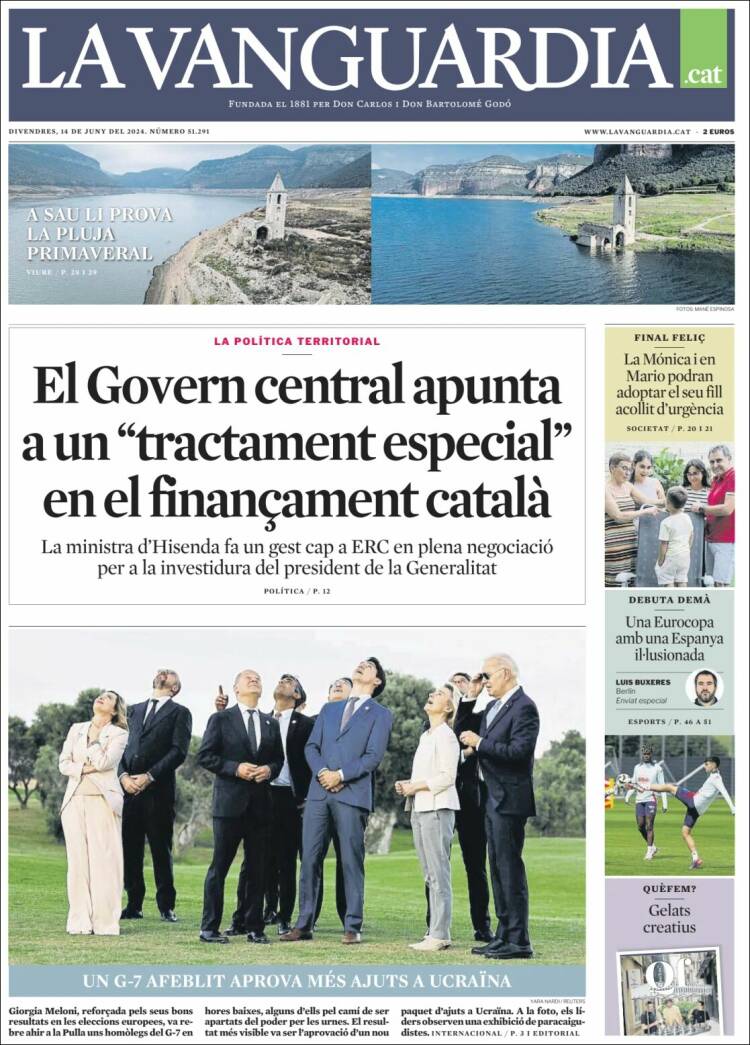 Portada de La Vanguardia (España)