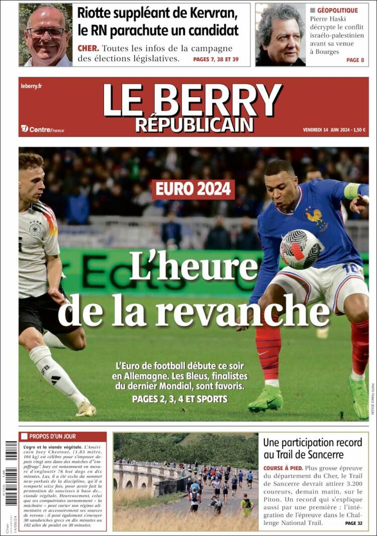 Portada de Berry Republicain (Francia)