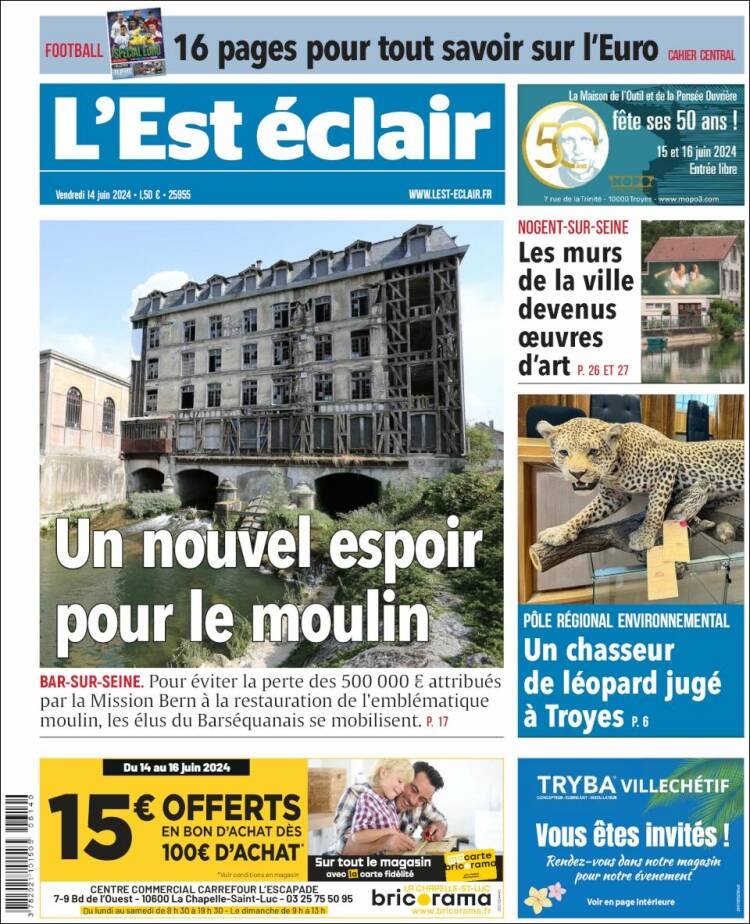 Portada de L'Est Eclair (Francia)