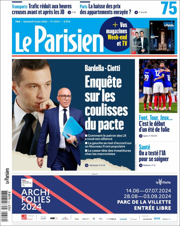 Portada de Le Parisien (Francia)