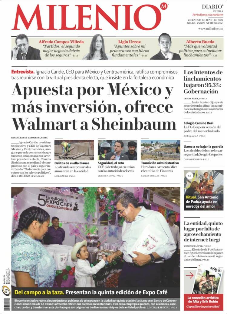 Portada de Milenio de Puebla (M&eacute;xico)