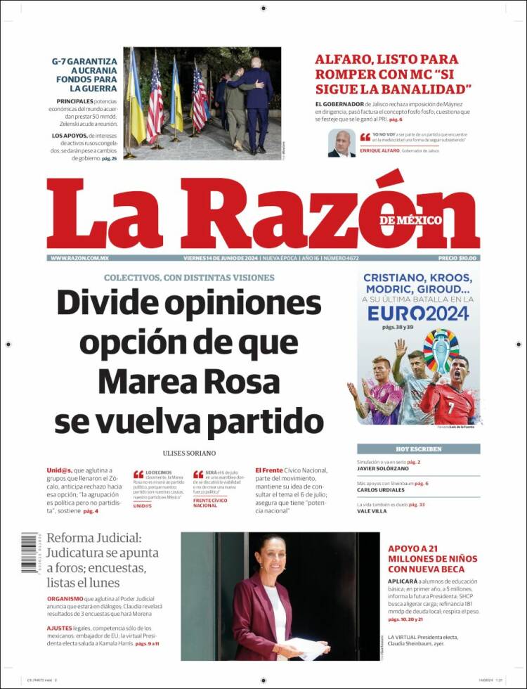 Portada de La Razón (M&eacute;xico)