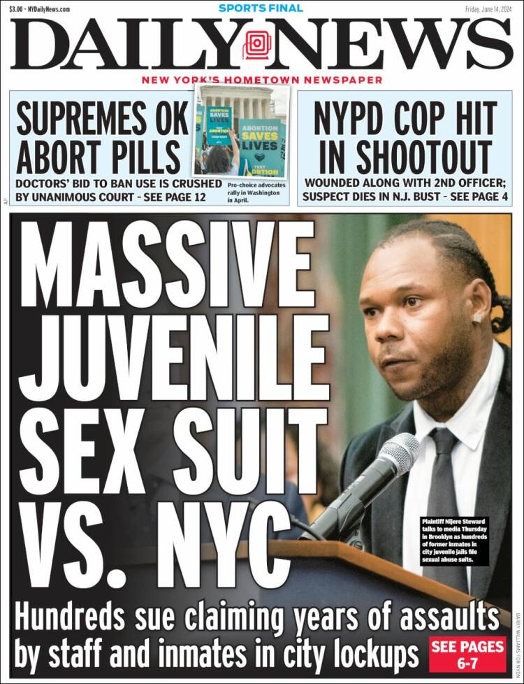 Portada de Daily News - New York (USA)