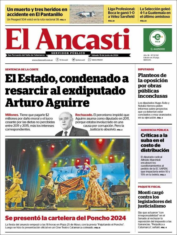 Portada de El Ancasti (Argentina)