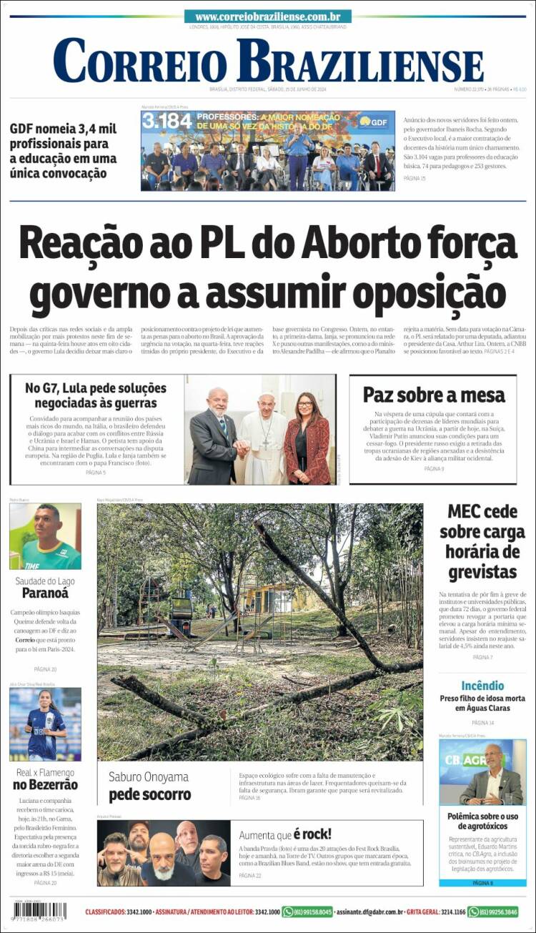 Portada de Correio Braziliense (Brasil)