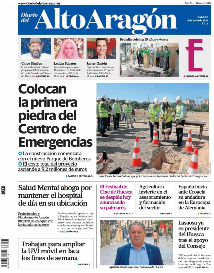 Portada de Diario del AltoAragón (España)