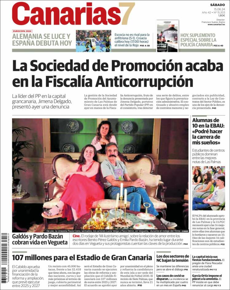 Portada de Canarias 7 (España)