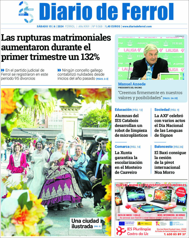 Portada de Diario de Ferrol (España)