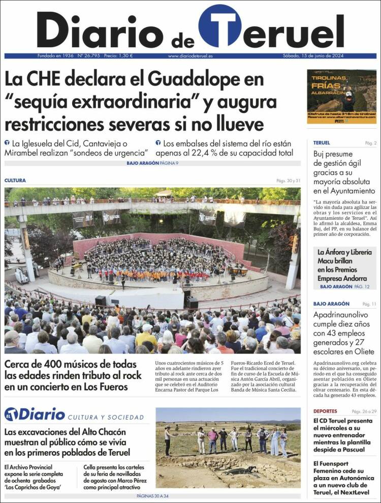 Portada de Diario de Teruel (España)