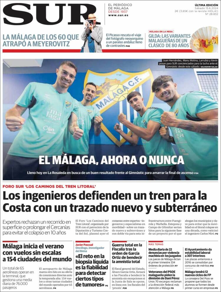 Portada de Diario el Sur (España)