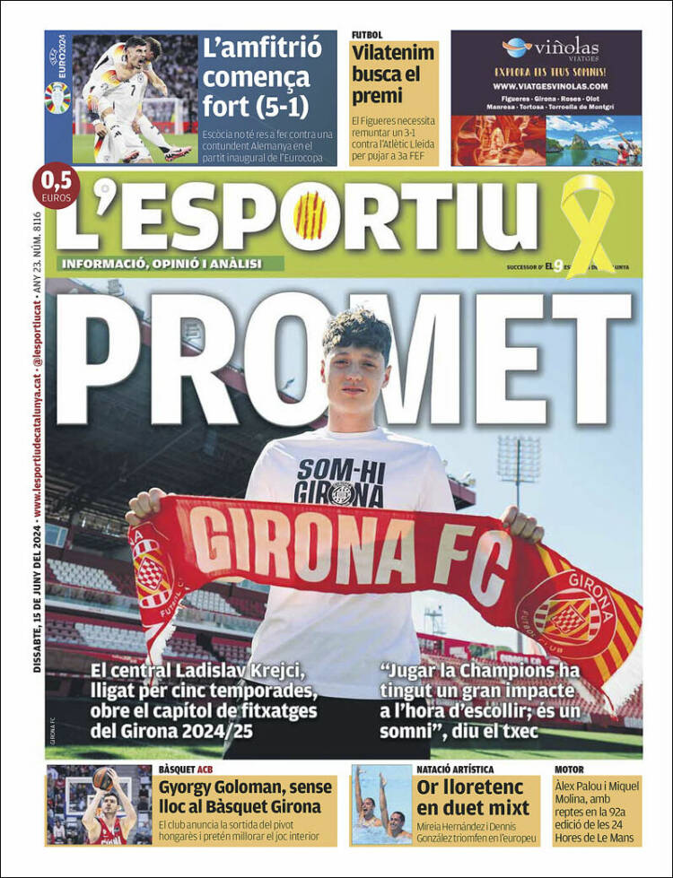 Portada de L'Esportiu : Girona (España)