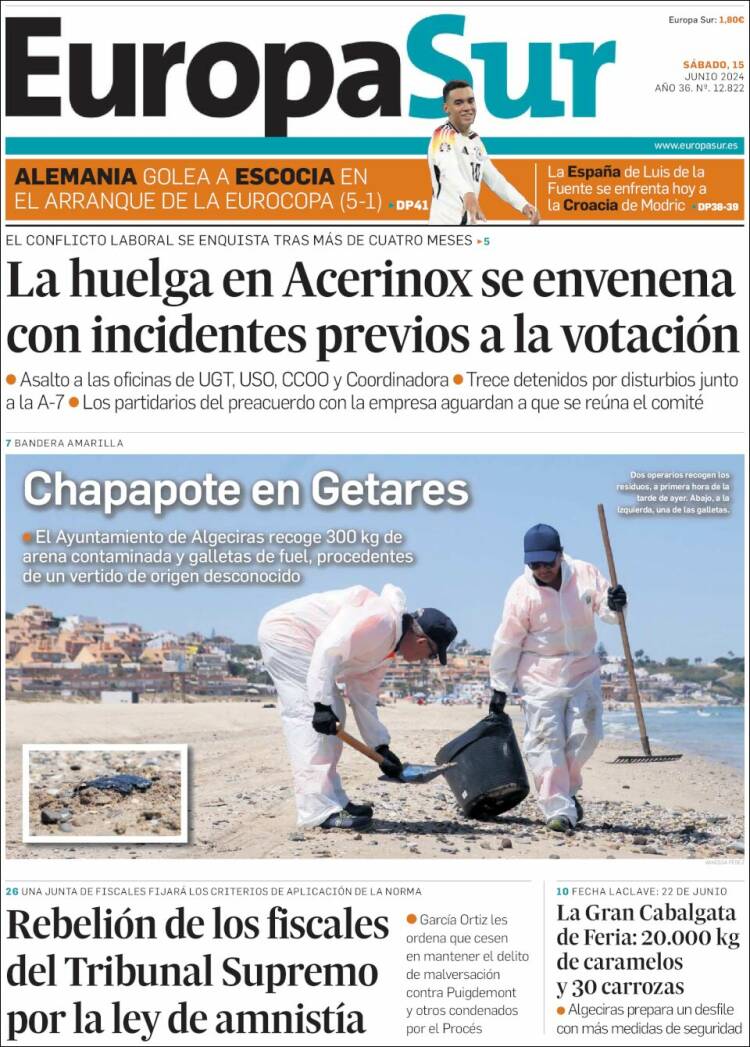 Portada de Europa Sur (España)