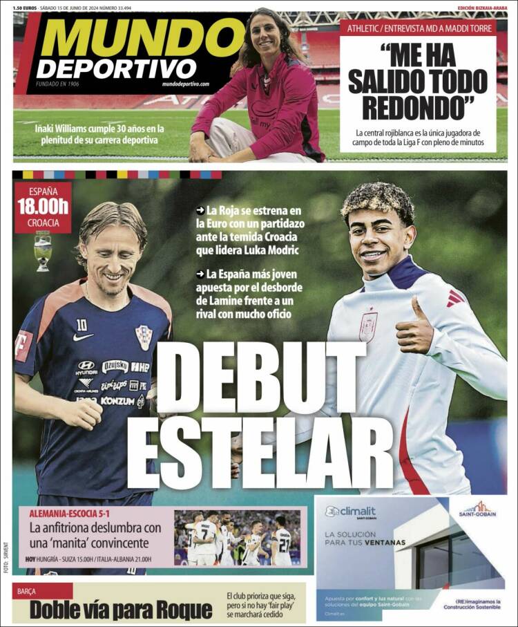 Portada de Mundo Deportivo Bizkaia (España)