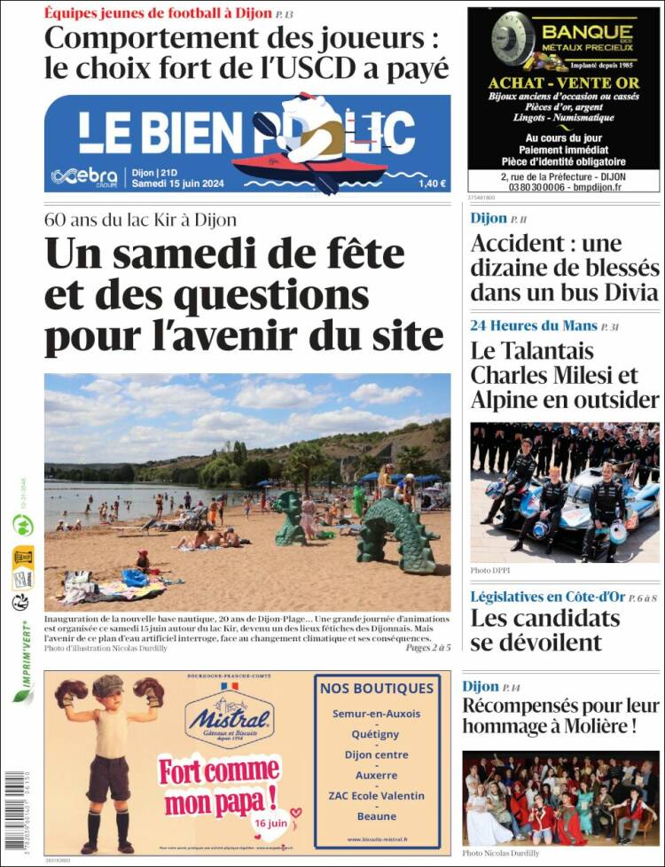 Portada de Le Bien Public (Francia)