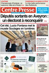 Portada de Centre Presse (Francia)