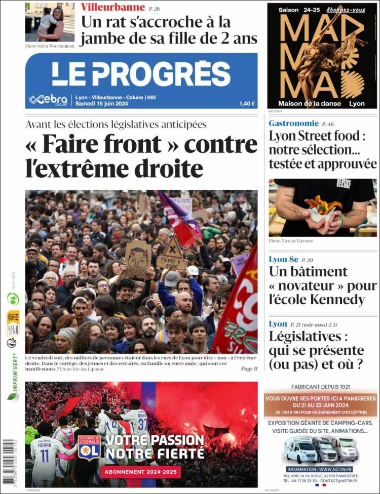 Portada de Progres de Fecamp (Francia)