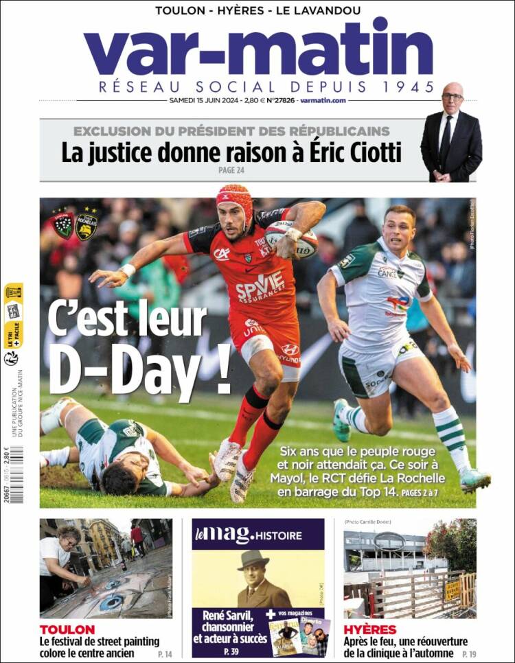 Portada de Var-Matin (Francia)