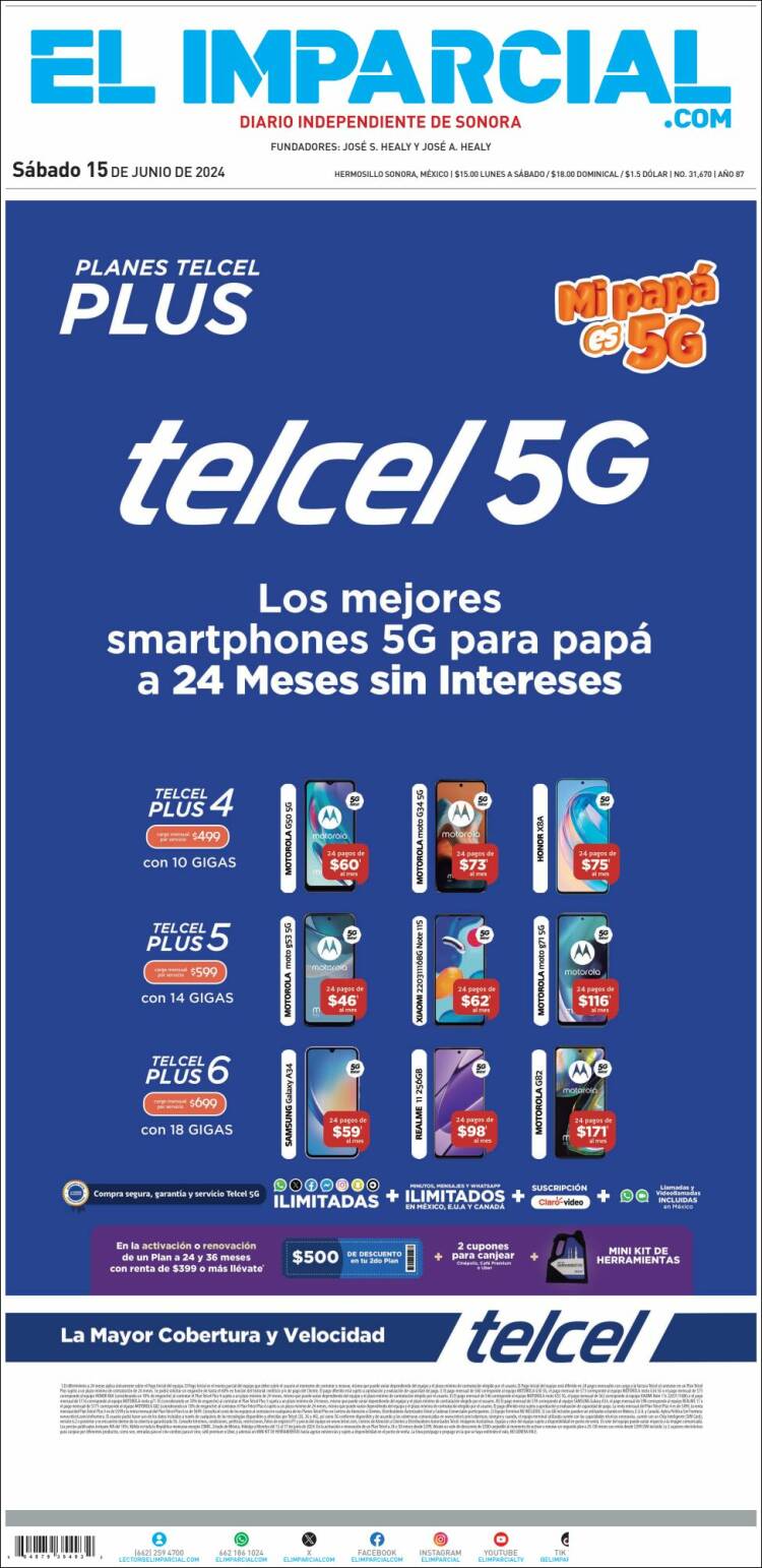 Portada de El Imparcial (M&eacute;xico)