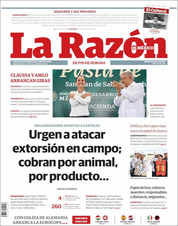 Portada de La Razón (M&eacute;xico)