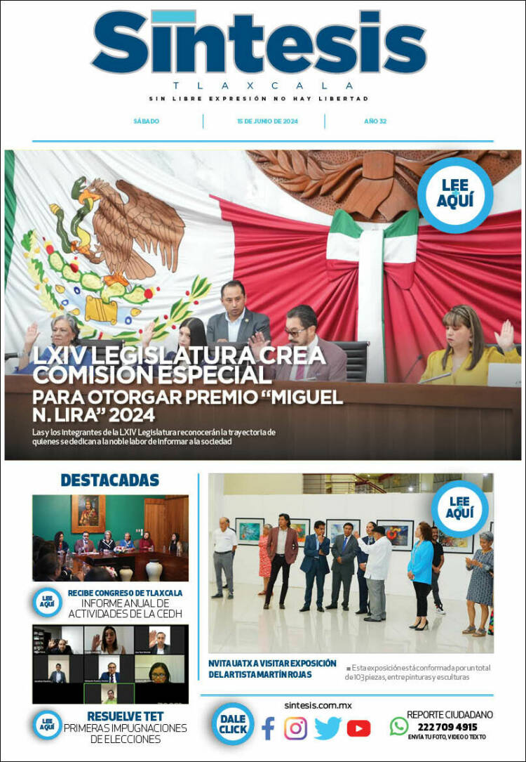 Portada de Síntesis de Tlaxcala (M&eacute;xico)