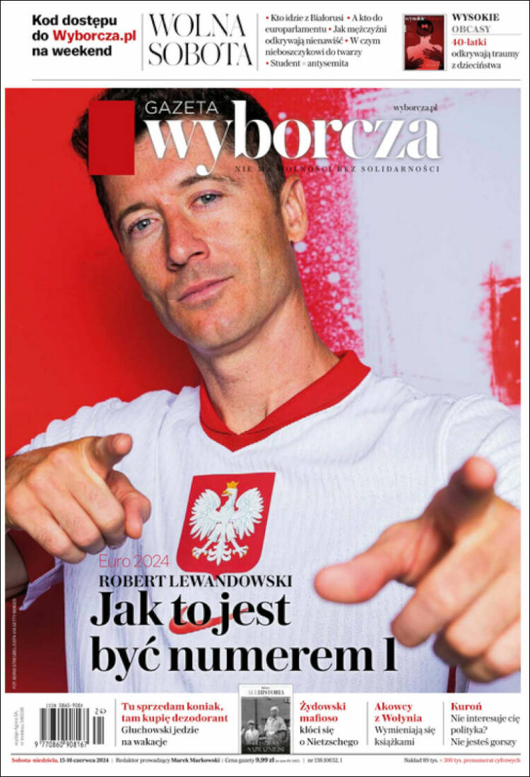 Portada de Gazeta Wyborcza (Polonia)