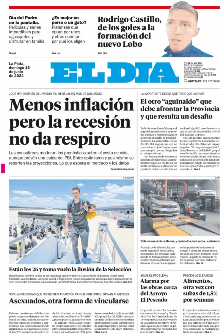 Portada de El Día de la Plata (Argentina)