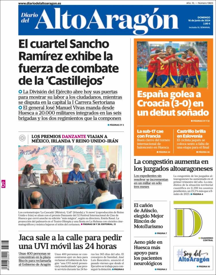 Portada de Diario del AltoAragón (España)