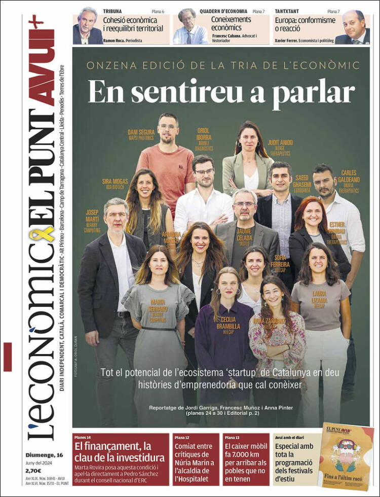Portada de El Punt Avui (España)