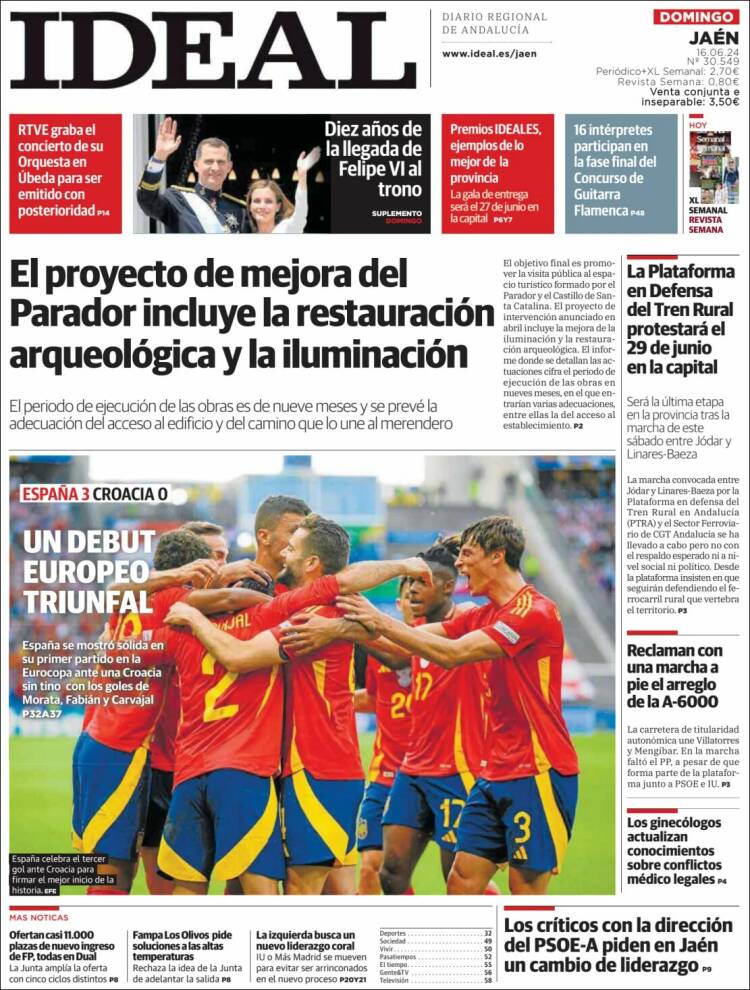 Portada de El Ideal de Jaén (España)