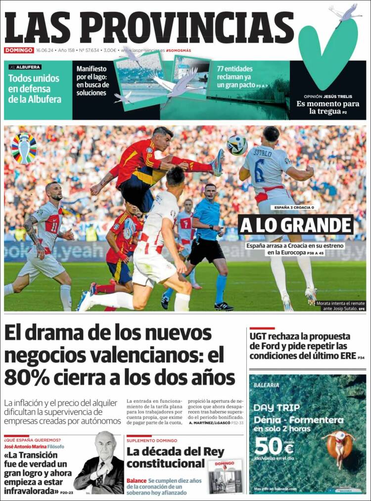 Portada de Las Provincias (España)
