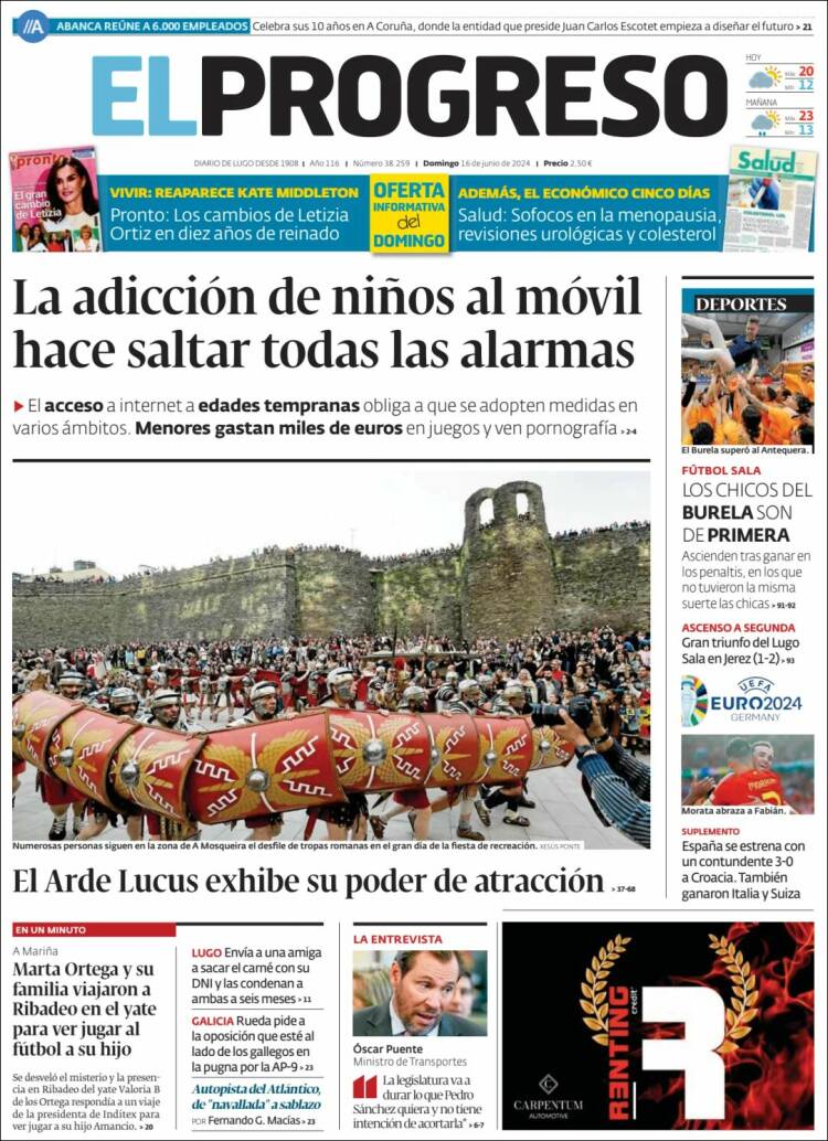 Portada de El Progreso (España)