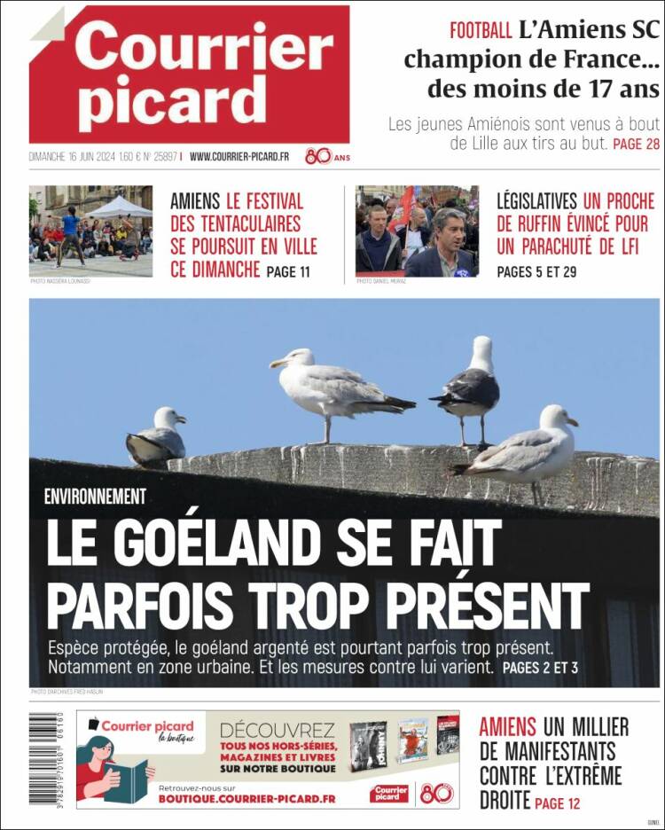 Portada de Courrier Picard (Francia)