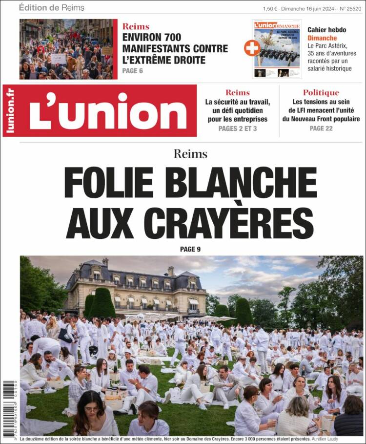 Portada de L'Union (Francia)