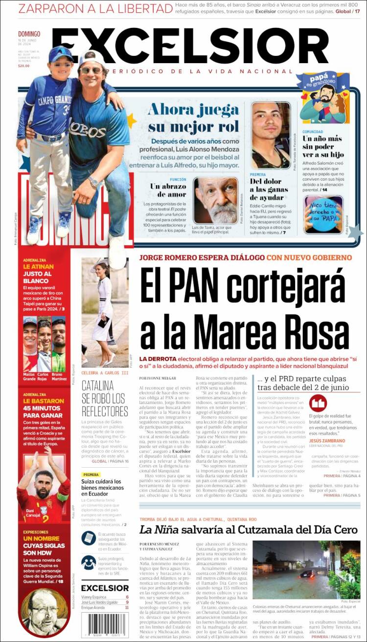 Portada de Excelsior (M&eacute;xico)