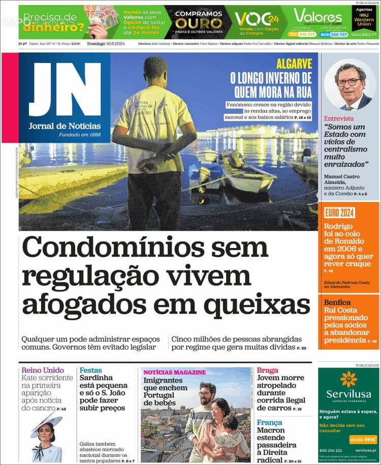 Portada de Jornal de Notícias (Portugal)