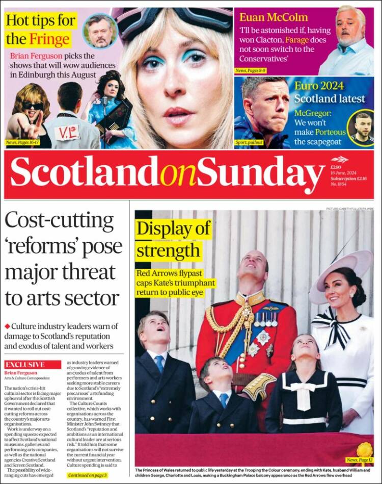 Portada de The Scotsman (Reino Unido)
