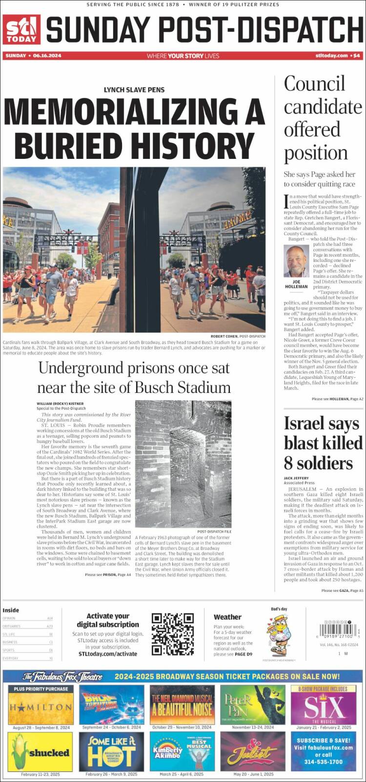 Portada de St. Louis Post-Dispatch (USA)