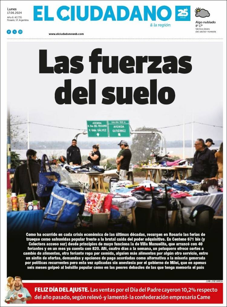 Portada de Diario El Ciudadano (Argentina)
