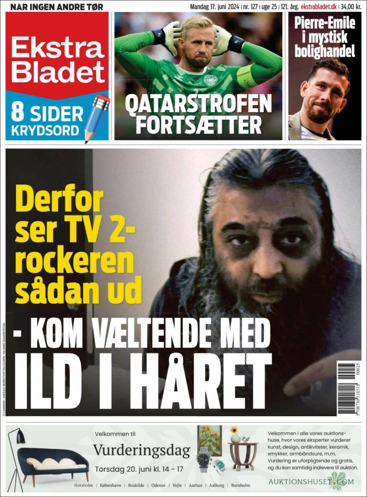 Portada de Ekstra Bladet (Dinamarca)