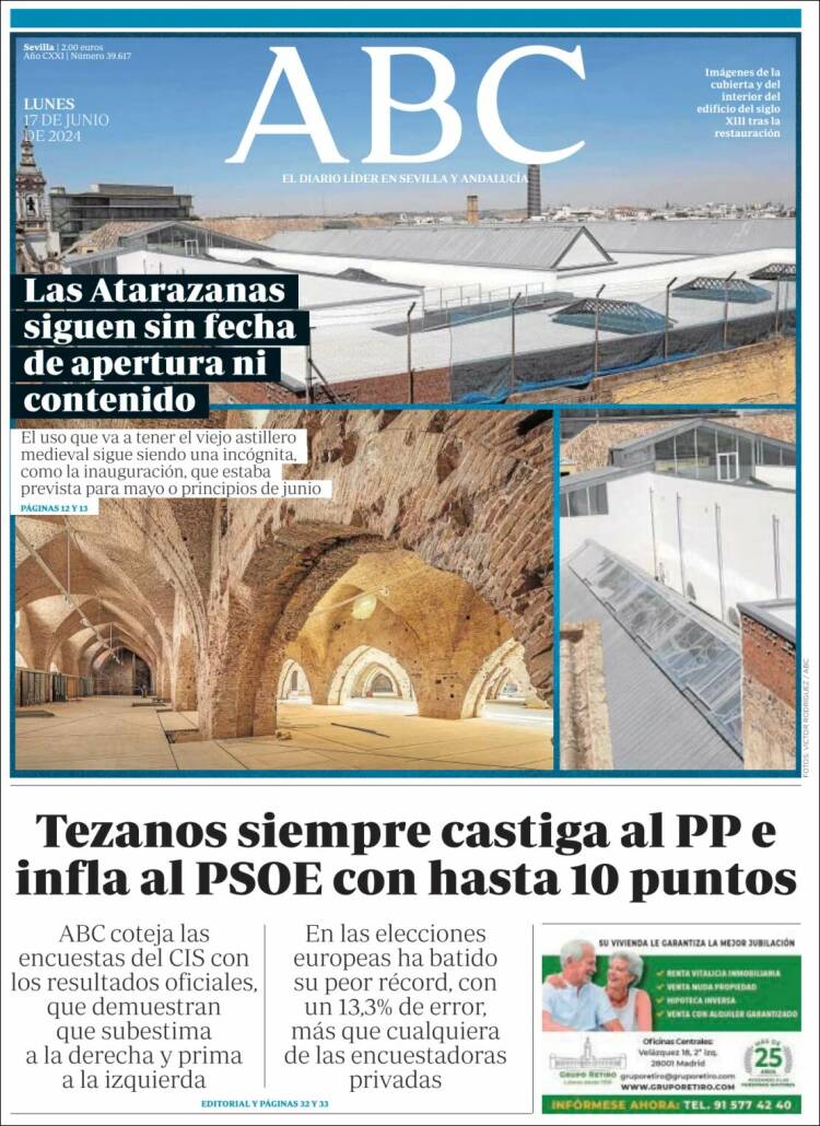 Portada de ABC - Sevilla (España)