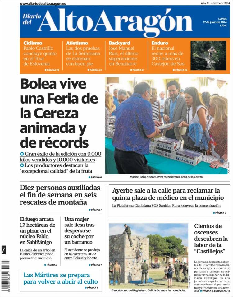 Portada de Diario del AltoAragón (España)
