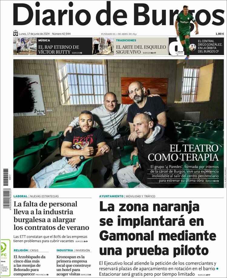 Portada de Diario de Burgos (España)
