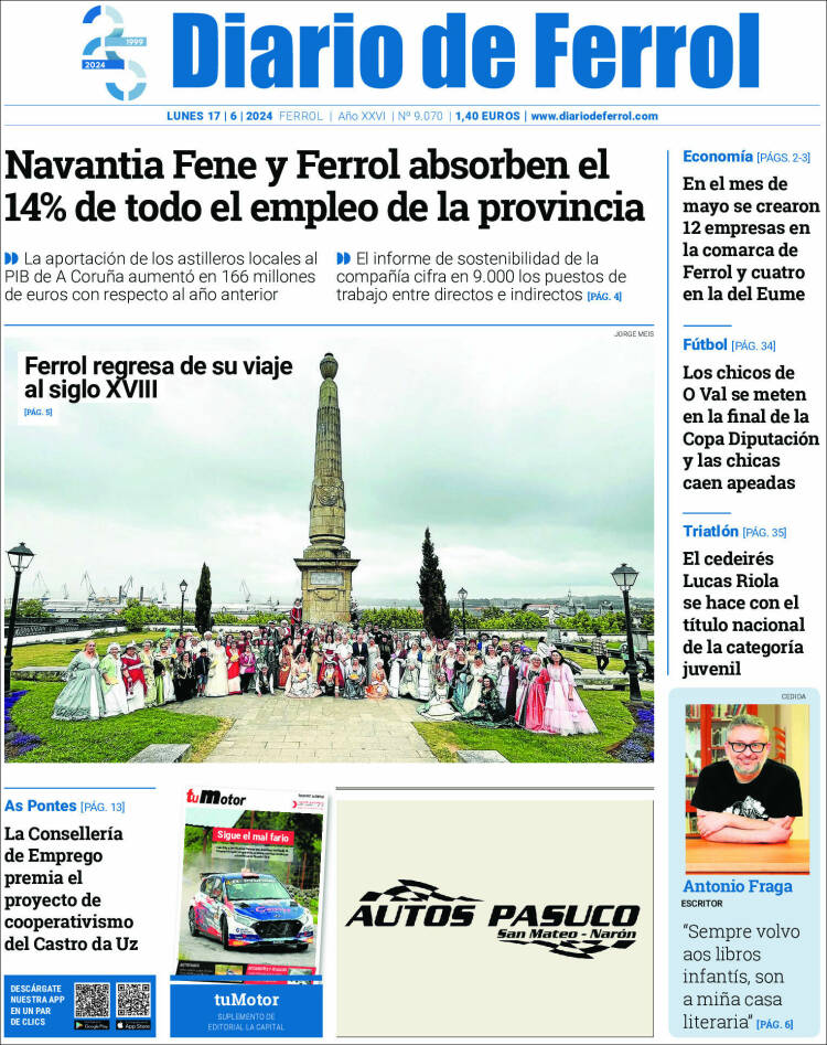 Portada de Diario de Ferrol (España)