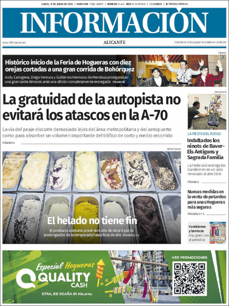Portada de Diario Información (España)